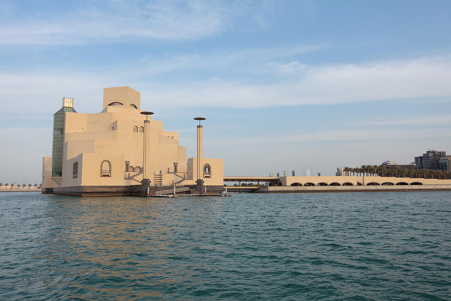 Qatar Museum sea gate Photograph by Paul Cowan