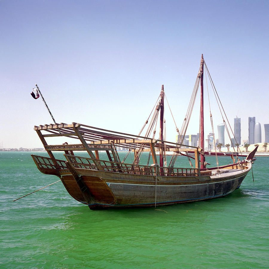 Qatari boom dhow Photograph by Paul Cowan