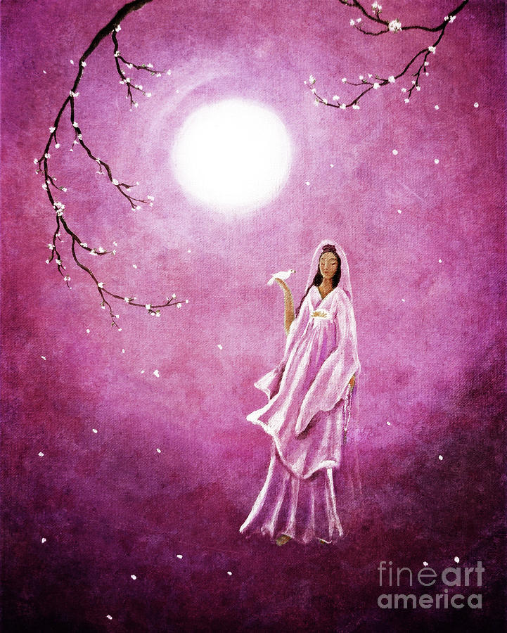 Quan Yin in the Rosy Dawn Digital Art by Laura Iverson