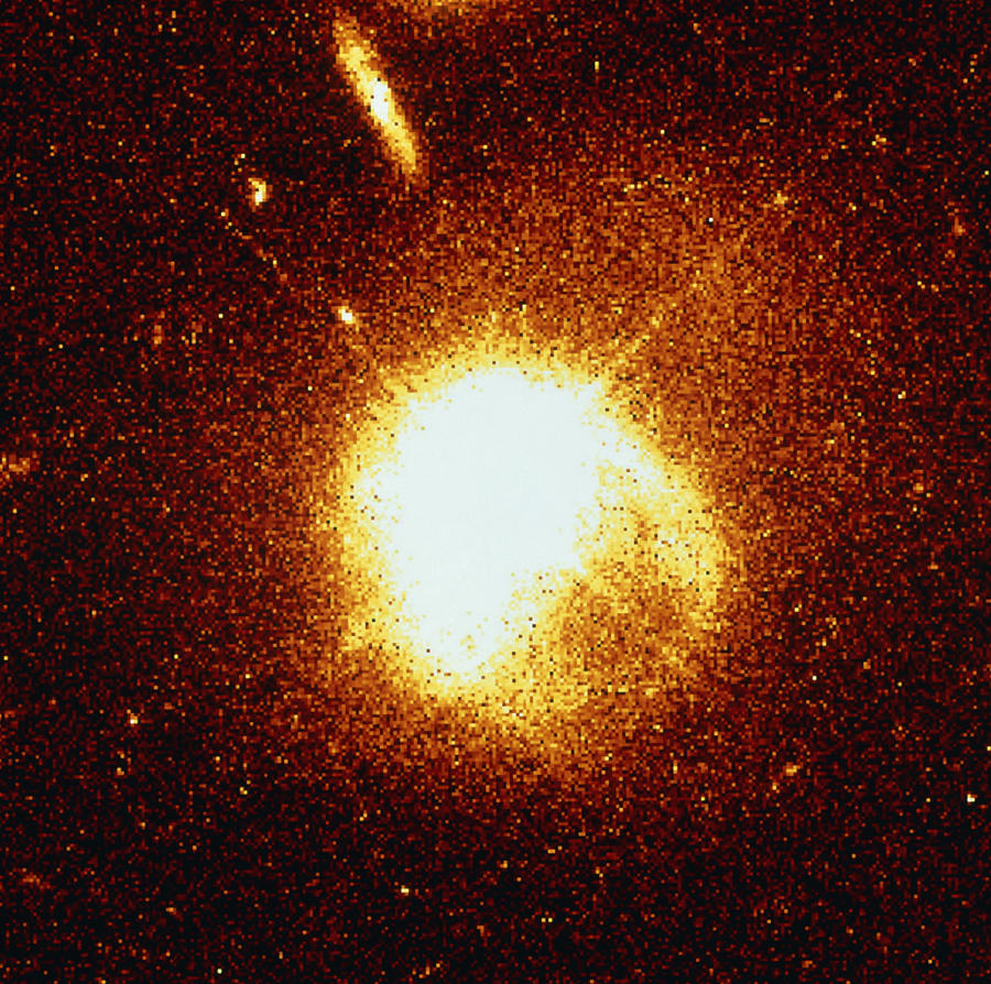 Quasar Photograph - Quasar Interacting With A Companion Galaxy by Nasaesastscij.bahcall, Princeton Ias