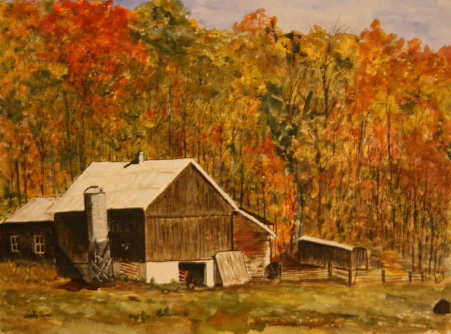 Barn Painting - Quebec Scene by Betty-Anne McDonald