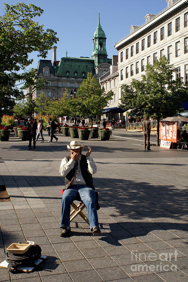 QUEBECOIS HARMONICA PLAYER Montreal Photograph by John  Mitchell