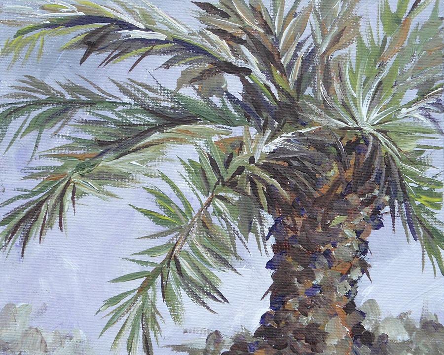 Queen Palm Painting by Sandy Tracey