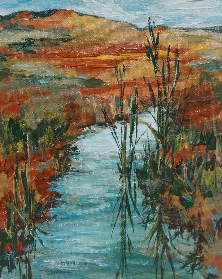 Quiet Stream Painting by Sandy Tracey