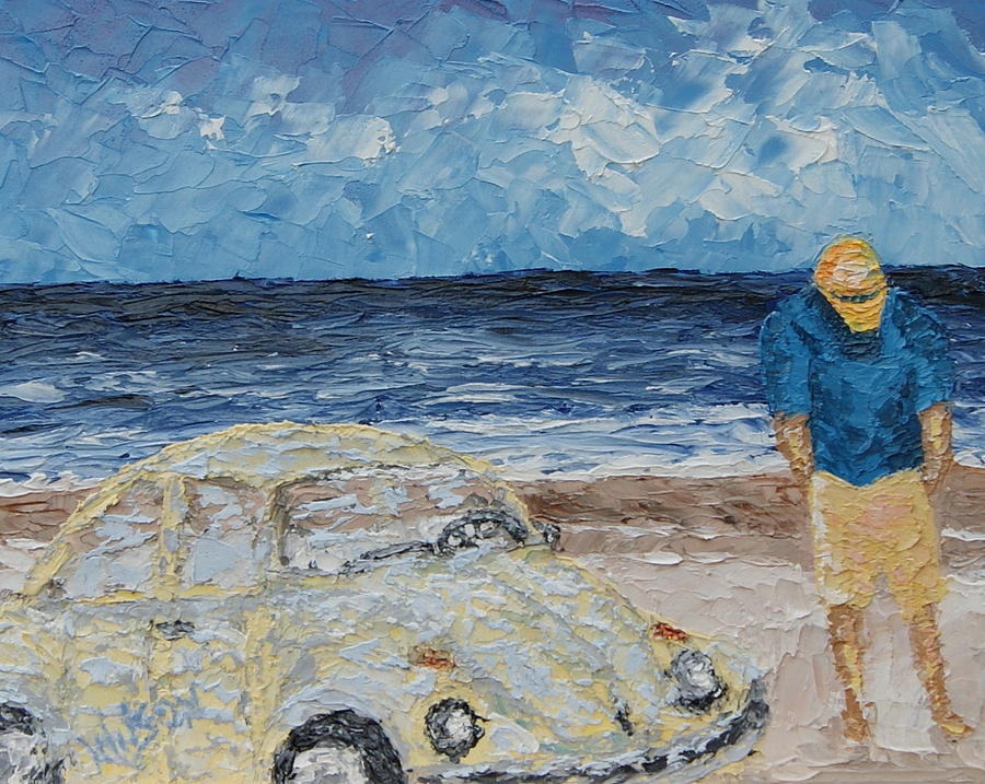 Beach Painting - Quiet Thoughts by Chrys Wilson Beach Painting - Quiet Thoughts by Chrys Wilson
