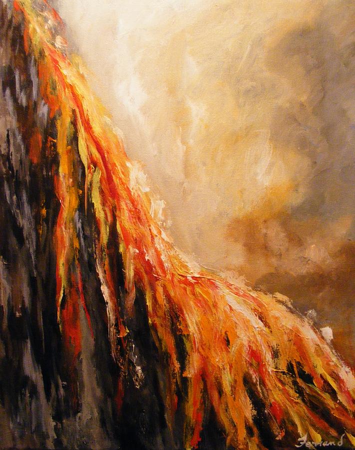 Quite Eruption Painting by Karen  Ferrand Carroll