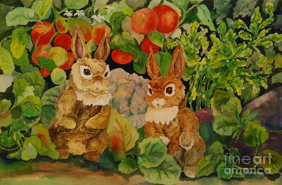 Rabbit Patch Painting by Genie Morgan