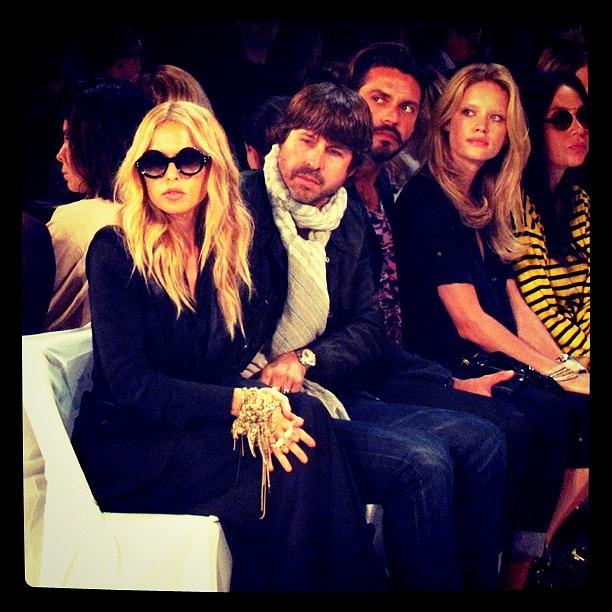 Celebrity Photograph - Rachel Zoe and Rodger at DVF fashin show by Mariana L