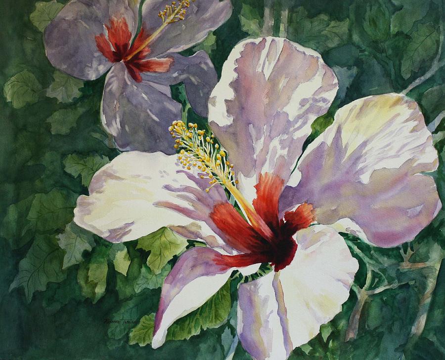Radiant Light - Hibiscus Painting by Roxanne Tobaison