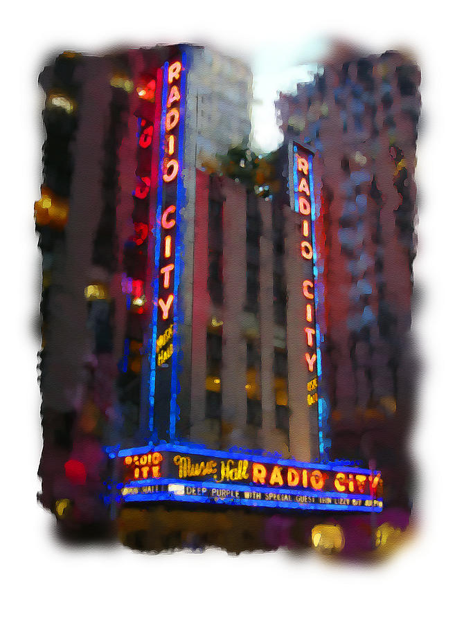 Radio City NYC Digital Art by Geoff Strehlow