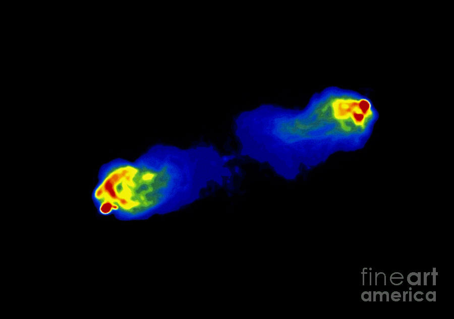 Radio Map Of Active Galaxy Cygnus A 3c Photograph by Nrao Aui Nsf
