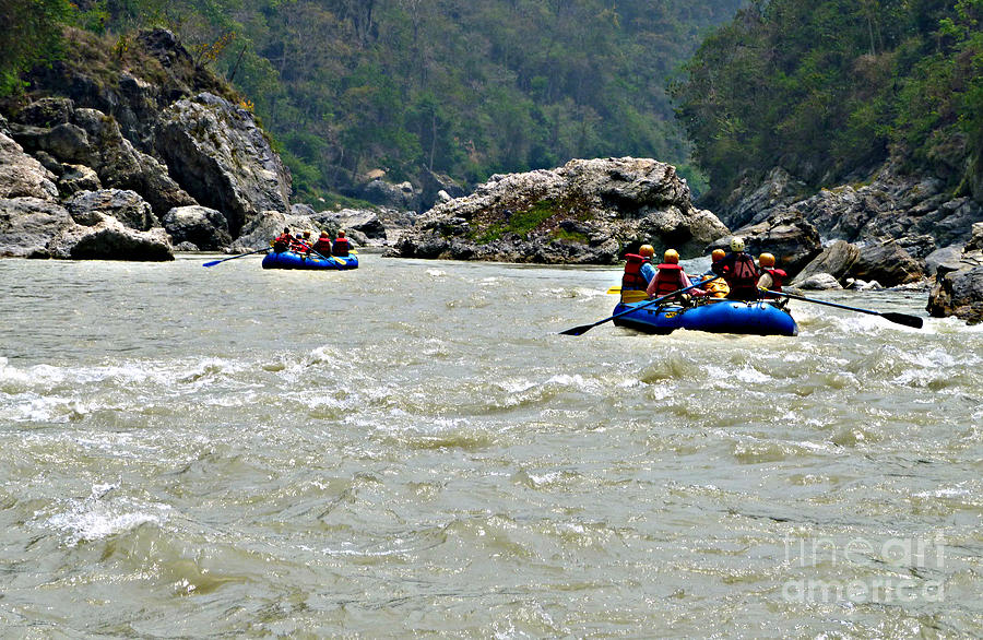 Rafting on the Seti River Photograph by Louise Peardon