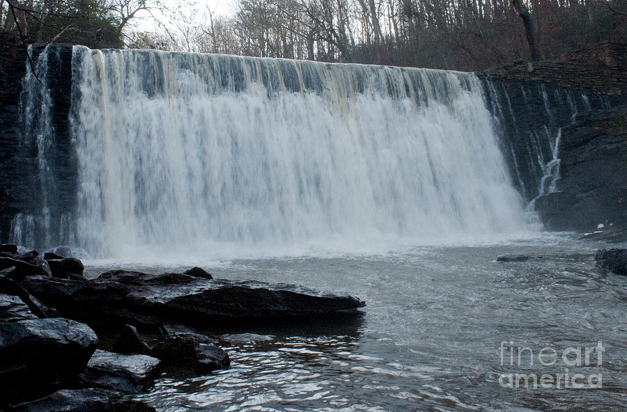 Black And White Photograph - Raging Waterfall by Michael Waters