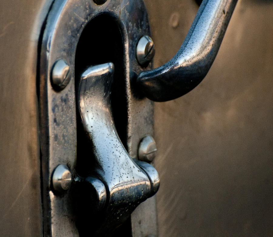 Rail Car Door Latch Photograph by Wilma  Birdwell