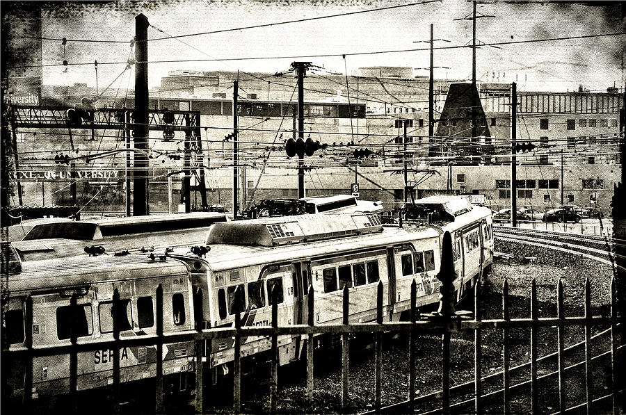 Train Photograph - Rail Yard Blues by Bill Cannon