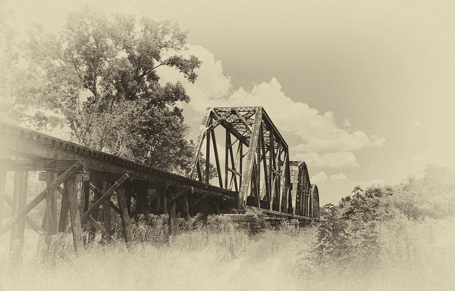 Railroad Bridge  13979s Photograph by Guy Whiteley