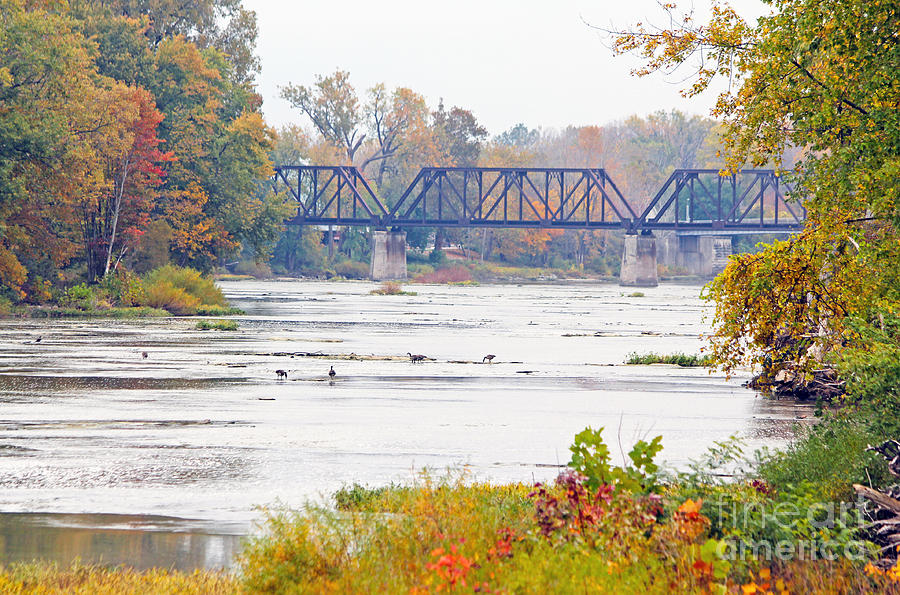 Railroad Bridge in Grand Rapids Ohio Photograph by Jack Schultz