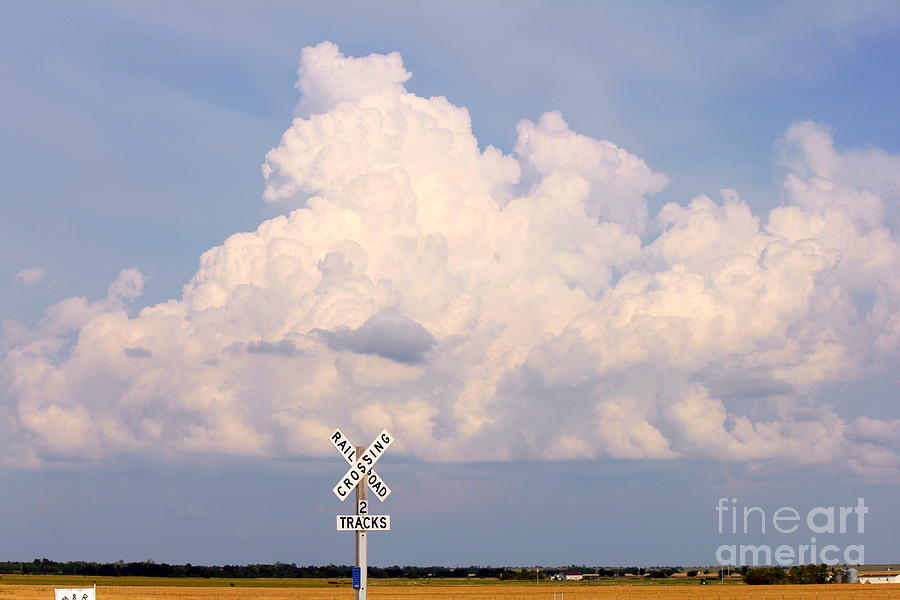 Landscape Photograph - Railroad Crossing by Sheri Simmons