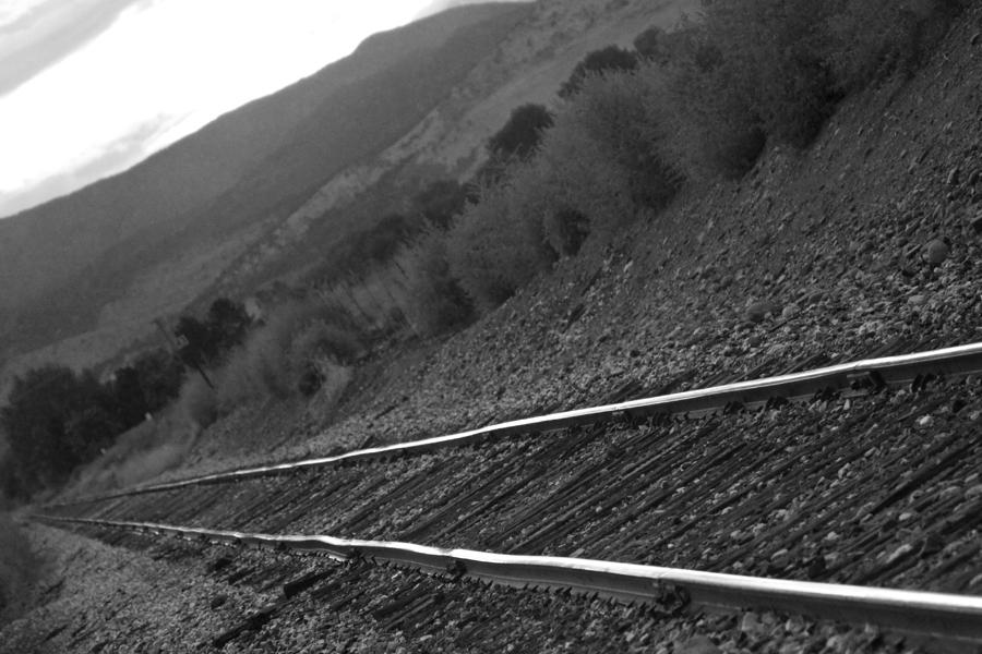 Railroad Tracks Down The Line Black and White Photograph by James BO Insogna