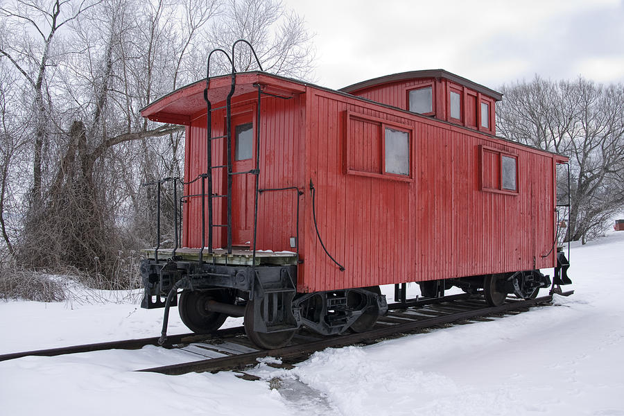 Railroad Train Red Caboose Photograph by Randall Nyhof