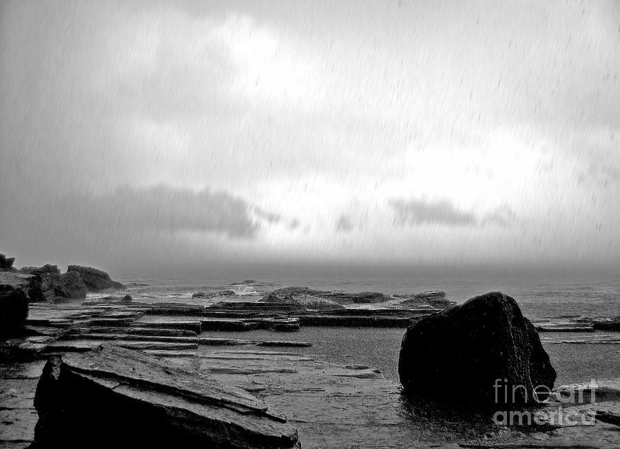 Black And White Photograph - Rain and Storm by Kaye Menner