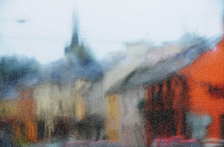 Impressionism Photograph - Rain. Carrick on Shannon. Impressionism by Jenny Rainbow