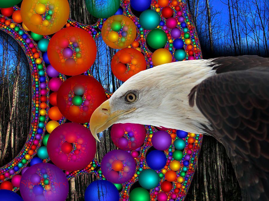 Eagle Digital Art - Rain Dance- by Robert Orinski