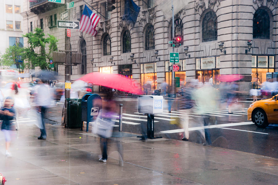 New York City Photograph - Rain in Manhattan by Michael Braxenthaler