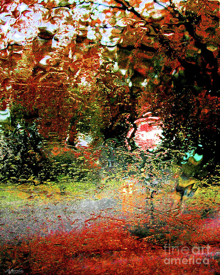 Abstract Digital Art - Rain  by Lizi Beard-Ward
