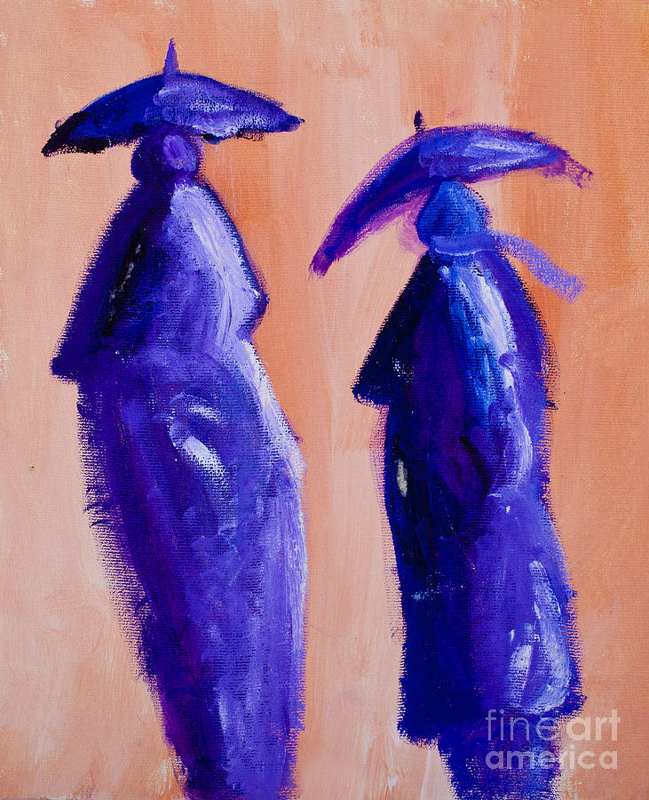 Rain Walkers 2 Painting by Simon Bratt