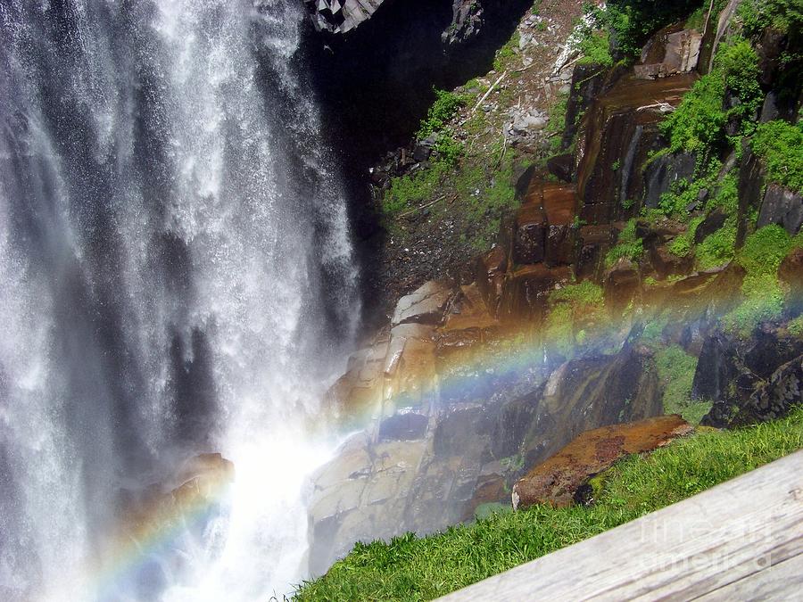 Rainbow at Narada Falls Photograph by Charles Robinson