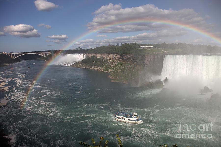 Nature Photograph - Rainbow At Niagara Falls by Ted Kinsman