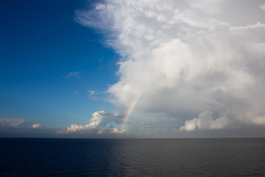 Rainbow at Sea Photograph by Anthony Doudt
