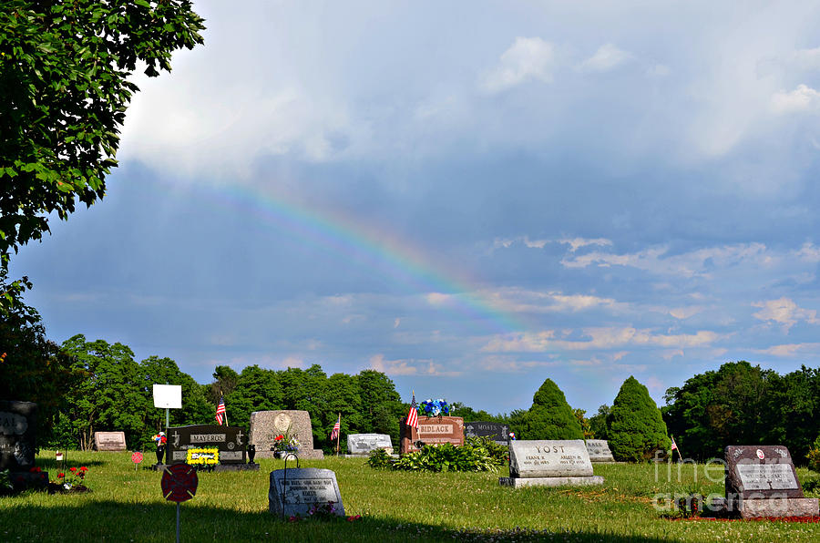 Rainbow at the Cemetery  Photograph by Lila Fisher-Wenzel