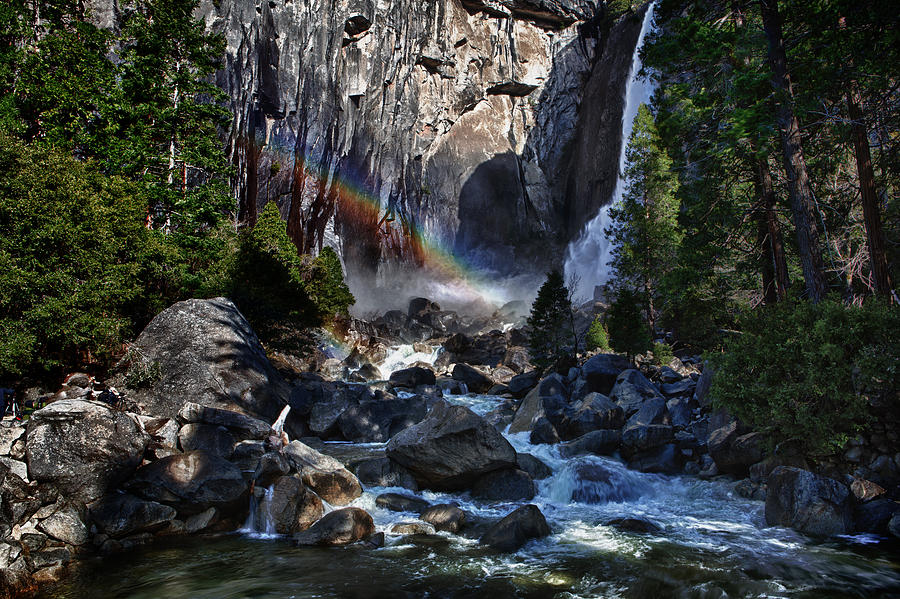 Yosemite National Park Photograph - Rainbow at Yosemite Falls by Rick Berk