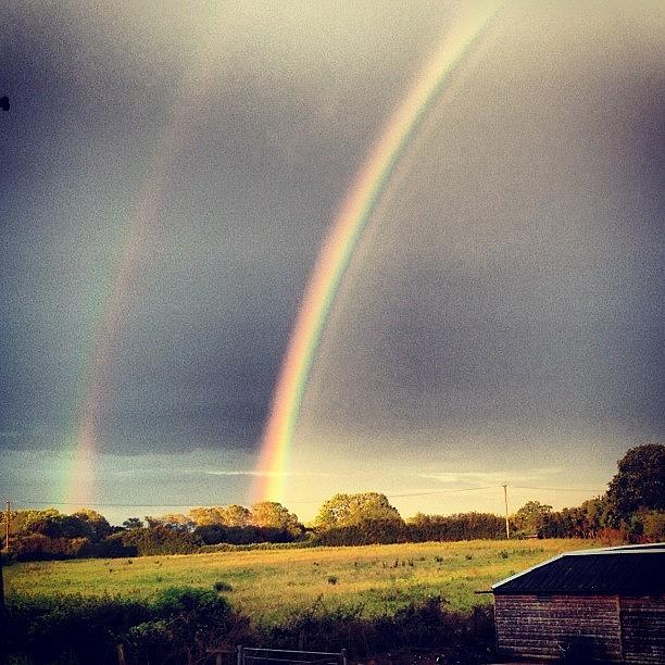 Rainbow Photograph - #rainbow #double #doublerainbow by Nathan Clarke