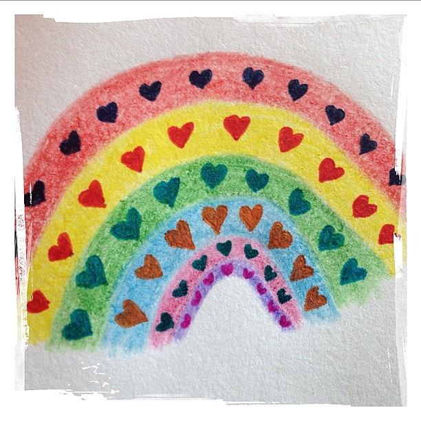 Rainbow Photograph - #rainbow #hearts #colours #smile #happy by Grace Shine