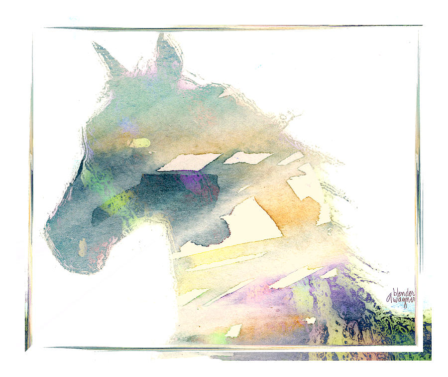 Rainbow Horse Digital Art by Arline Wagner