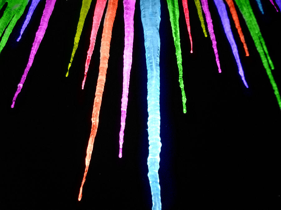 Rainbow Icicles Photograph by Devon Stewart Rainbow Icicles Photograph by Devon Stewart