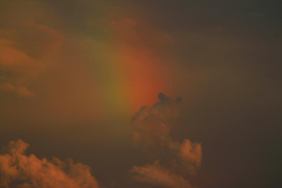 Rainbow in Thunderstorm Photograph by John Burk