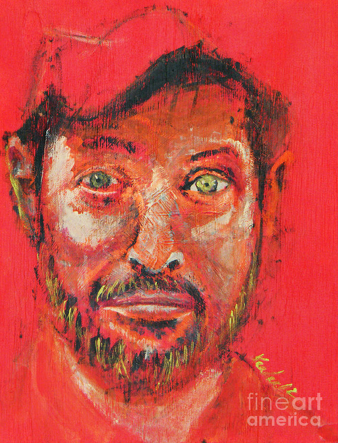 Rainbow Jack en Rojo Painting by John Keasler