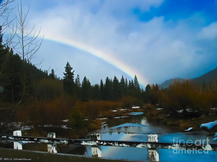 Rainbow on the Truckee Photograph by Mitch Shindelbower