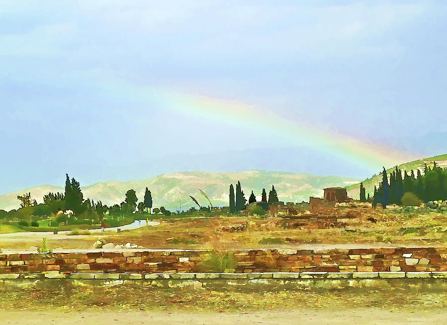 Rainbow over Ephesus Photograph by Betty Eich