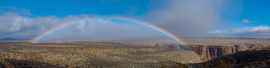 Grand Photograph - Rainbow over Grand Canyon by Twenty Two North Photography