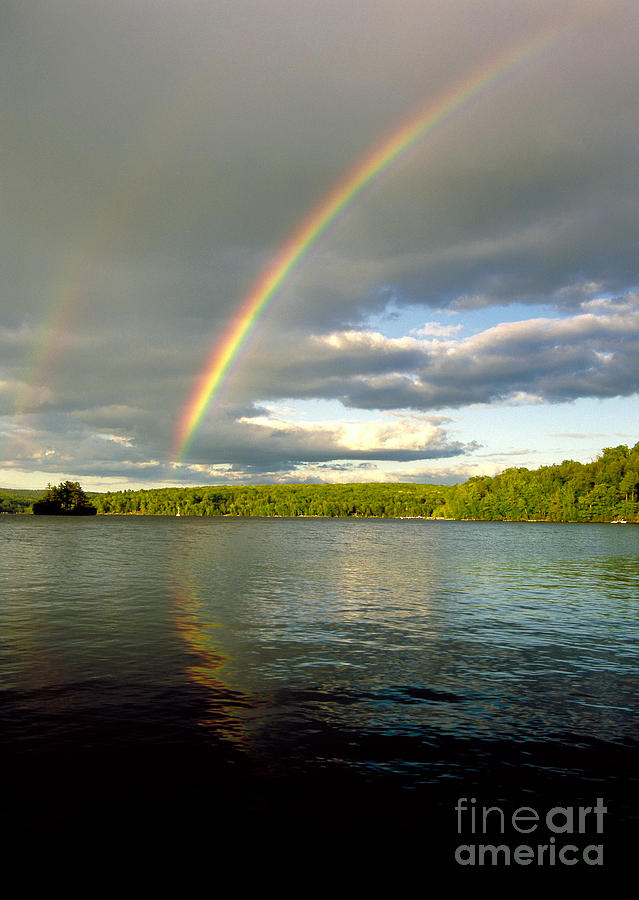Rainbow Over Lake Wallenpaupack Photograph by Michael P Godomski and Photo Researchers