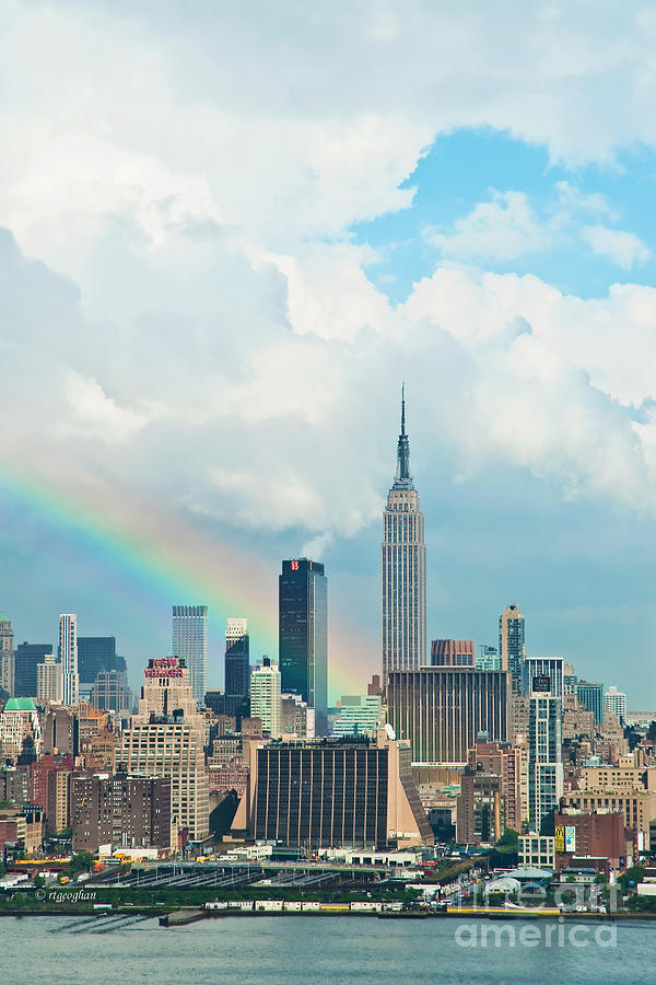 Rainbow over Manhattan Photograph by Regina Geoghan