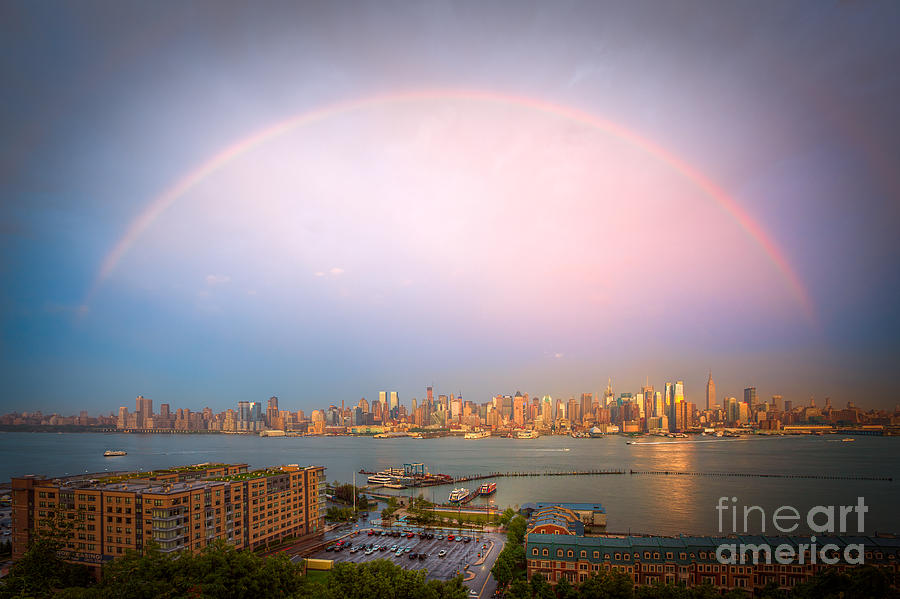 Rainbow Over New York City II Photograph by Clarence Holmes