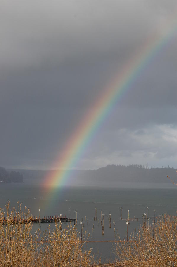 Rainbow Over the Dock Photograph by Wanda Jesfield
