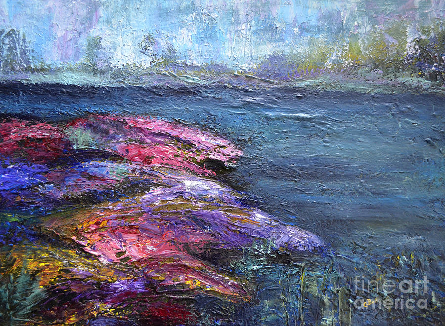 Rainbow Rocks Painting by Claire Bull