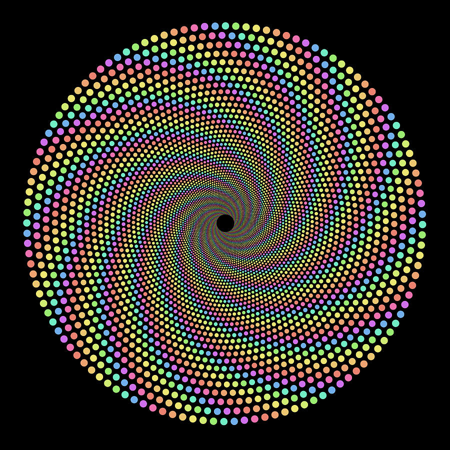 Rainbow Spiral Mandala. 
